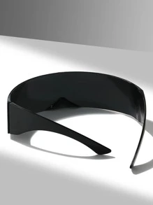 Wrap Around Fashion Glasses Street For Summer Beach Vacation,Outdoor,Travel - Silver - View 3