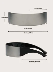 Wrap Around Fashion Glasses Street For Summer Beach Vacation,Outdoor,Travel - Silver - View 4