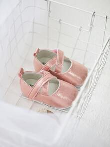 Infant Metallic Mary Jane Flats - Pink - View 3
