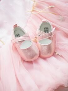Infant Metallic Mary Jane Flats - Pink - View 7