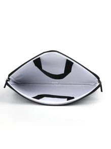 1pc 13.3 Inch Crocodile Embossed Laptop Bag - Black - View 5