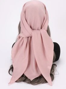 Khăn rằn tối giản rắn - Màu Hồng baby - Xem 6