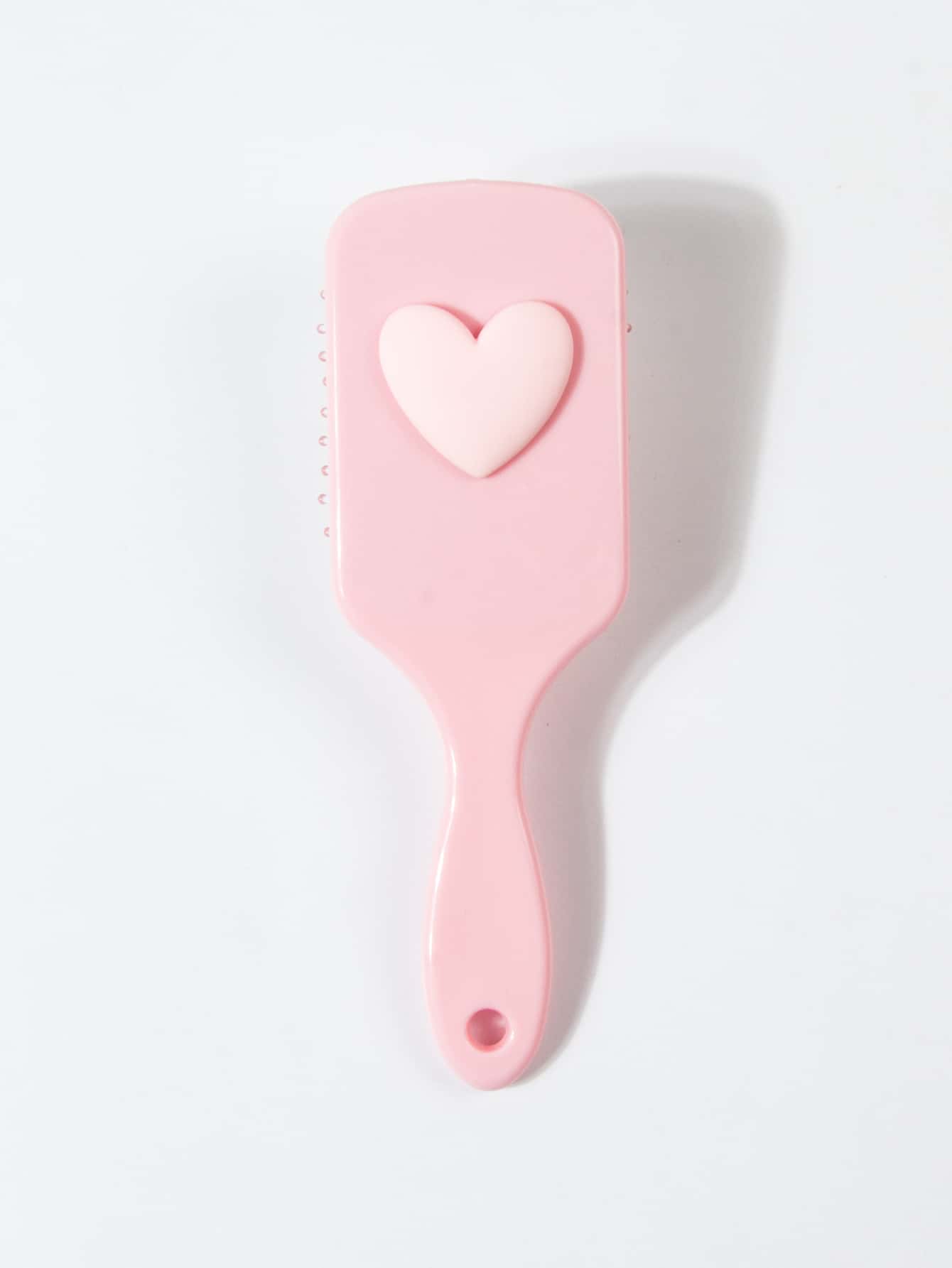 干湿两用软垫发刷/发梳 1 件装 小号塑料可爱心形便携式光滑发刷 情人节礼物 送给妈妈的礼物，送给女士和女孩的情人节礼物，返校礼物，旅行度假必需品，女士发饰