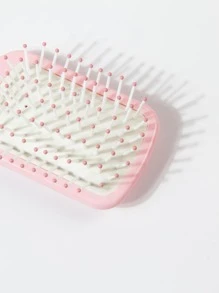 干湿两用软垫发刷/发梳 1 件装 小号塑料可爱心形便携式光滑发刷 情人节礼物 送给妈妈的礼物，送给女士和女孩的情人节礼物，返校礼物，旅行度假必需品，女士发饰