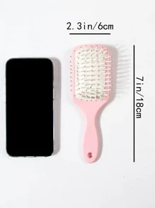 干湿两用软垫发刷/发梳 1 件装 小号塑料可爱心形便携式光滑发刷 情人节礼物 送给妈妈的礼物，送给女士和女孩的情人节礼物，返校礼物，旅行度假必需品，女士发饰