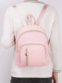 休闲 可爱 简约 时尚 基本款 通勤 绗缝 格子 纯色 仿皮 便携 大容量 配有可调节肩带 适合学校 初中 高中/高中，高中 大学/学院 教室 适合节日/假期/假日 适合女士 适合男士 背包 钱包 绗缝袋 运动包 学校背包 背包 - 粉色 - 查看 1