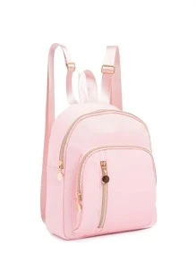 休闲 可爱 简约 时尚 基本款 通勤 绗缝 格子 纯色 仿皮 便携 大容量 配有可调节肩带 适合学校 初中 高中/高中，高中 大学/学院 教室 适合节日/假期/假日 适合女士 适合男士 背包 钱包 绗缝袋 运动包 学校背包 背包 - 粉色 - 查看 2