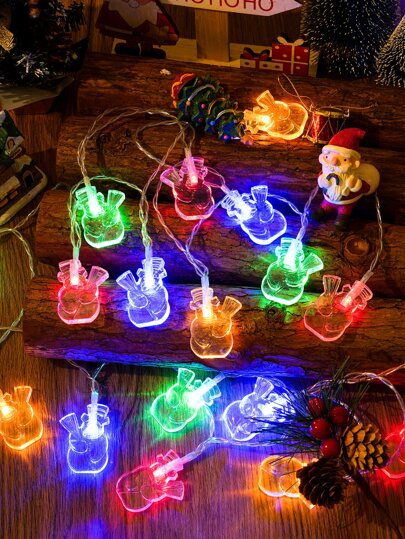 1pc Christmas Snowman Shaped Bulb String Light