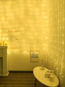 1pc 100/140/168 Led 1.5*2/2*2/3*2m Curtain Light With Leather Wire For Indoor Decoration, Romantic Atmosphere, Proposal, Wedding, Birthday Party, Scene Arrangement