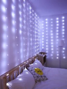 1pc 100/140/168 LED 1.5*2m/2*2m/3*2m Curtain String Lights, Suitable For Room Decor, Indoor Decoration, Atmosphere Lighting, Romantic Ambiance, Proposal, Wedding, Birthday Decoration - White - View 3