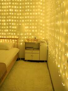 1pc 100/140/168 Led 1.5*2/2*2/3*2m Curtain Light With Leather Wire For Indoor Decoration, Romantic Atmosphere, Proposal, Wedding, Birthday Party, Scene Arrangement