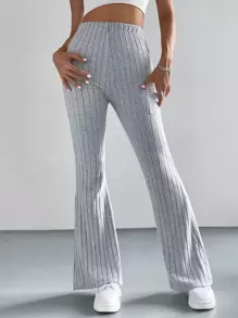 SHEIN EZwear 高腰喇叭褲