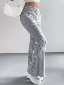 SHEIN EZwear 高腰喇叭褲