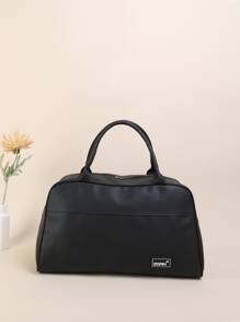 Túi Tote Lá thư Đôi tay cầm - màu đen - Xem 1