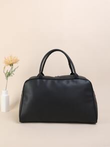 Túi Tote Lá thư Đôi tay cầm - màu đen - Xem 2