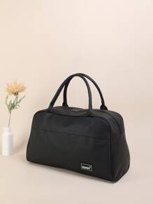 Túi Tote Lá thư Đôi tay cầm - màu đen - Xem 5