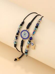 Rhinestone Decor Bracelet - Multicolor - View 1