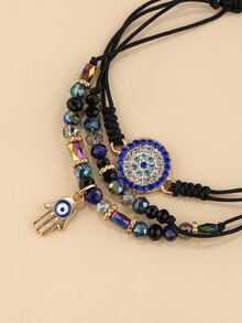 Rhinestone Decor Bracelet - Multicolor - View 4
