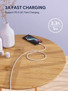 JMMO Cable Type-C,60W 3A USB Type-C To USB Type-C Charger Cable Fast Charging Cord,480Mbps Data Transfer 3.3FT/1M Gifts,Must-Haves For Autumn And Winter