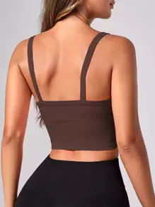 Easithlete Drop Armhole Racer Back Sports Cami Top Workout Cami Top