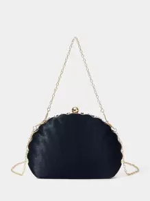 Glamorous, Elegant, Exquisite, Quiet Luxury Sequin, Stylish, Luxury, Shiny Mini Sequin Decor Chain Box Bag, Perfect Bride Purse For Wedding, Prom & Party Events Evening Bag, Dinner Bag For Party Girl, Woman - Multicolor - View 3