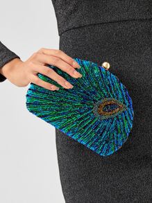 Glamorous, Elegant, Exquisite, Quiet Luxury Sequin, Stylish, Luxury, Shiny Mini Sequin Decor Chain Box Bag, Perfect Bride Purse For Wedding, Prom & Party Events Evening Bag, Dinner Bag For Party Girl, Woman - Multicolor - View 7