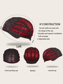 Christmas Long Curly Synthetic Wig - Red - View 7