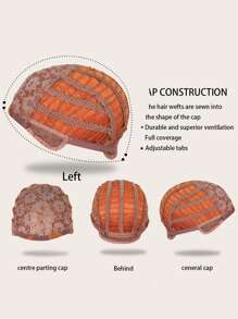 Christmas Long Curly Synthetic Wig - Orange - View 6