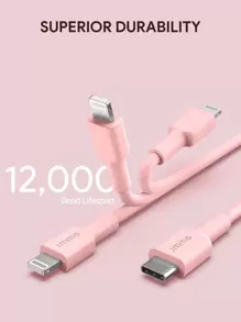 JMMO USB C To Lightning Fast Charging Data Cable,Built To Last & 480Mbps Data Transfer 0.25M/0.82FT [ MFi Certified]