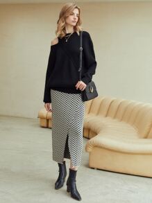 MOTF PREMIUM WOOL-MIX RELAXED FIT Jumper - Black - View 3