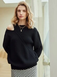 MOTF PREMIUM WOOL-MIX RELAXED FIT Jumper - Black - View 7