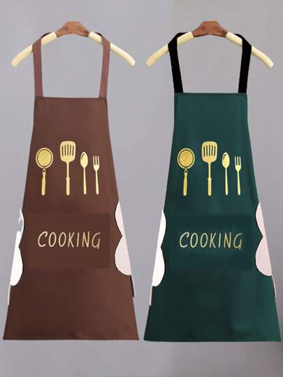 1pc Random Waterproof Oil-proof Stain-proof Apron