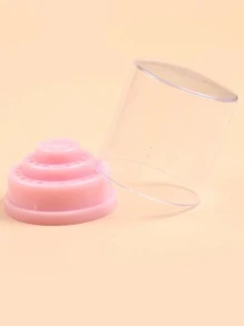 FULL BEAUTY 1 hộp lưu trữ đầu sơn móng tay - Hồng - Xem 3