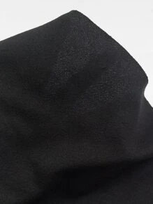SHEIN LUNE Solid Bishop Sleeve Tee - Black - View 6