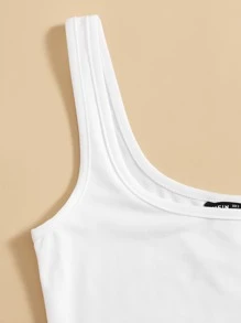 Flirla Solid Crop Tank Top