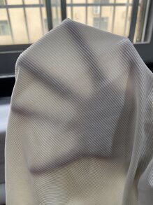 SHEIN Unity Women's Contrast Color Simple Print Round Neck Long Sleeve T-Shirt - Blue and White - View 7