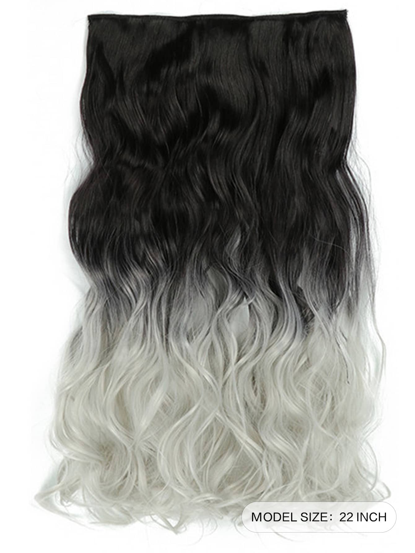 Clip In Ombre Synthetic Hair Extension - Multicolor - View 2