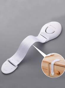 1 件可重复使用的塑料锁，简易白色锁带，用于保护婴儿