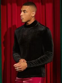 Manfinity RebelGame Tops Nam màu trơn Giải trí - màu đen - Xem 2