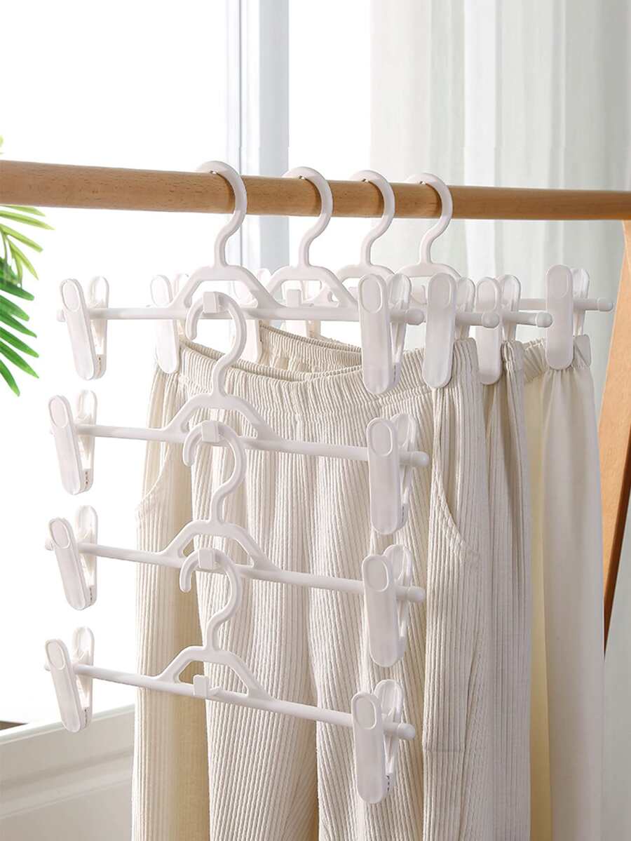 2pcs Anti-slip Pants Hanger - White - View 1