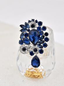 Hebilla de pañuelo con diseño de diamante de imitación multipropósito - Plateado - Ver 2