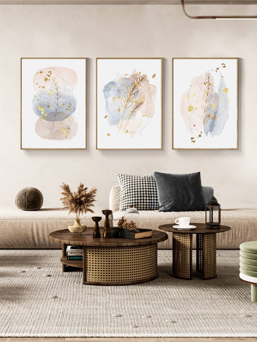 3 cái mô hình thực vật Tranh không khung - Nhiều màu - Xem 1