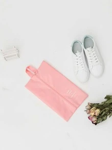 1 pieza Zapateros con estampado de slogan - Rosa - Ver 4