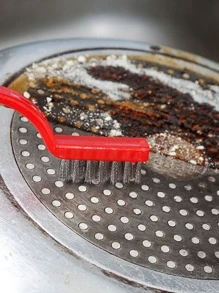 3入組隨機色不銹鋼煤氣灶油污清潔刷