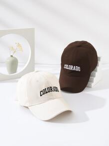 2 adet Harf İşlemeli Beyzbol Şapkası - Nhiều màu - Xem 1