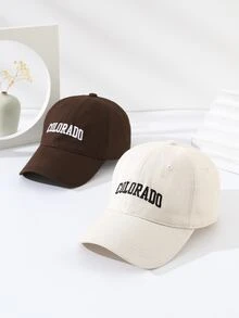 2 adet Harf İşlemeli Beyzbol Şapkası - Nhiều màu - Xem 3