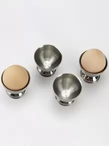 1pc Stainless Steel Egg Holder, Cute Silver Cup Shaped Egg Holder For Kitchen