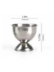 1pc Stainless Steel Egg Holder, Cute Silver Cup Shaped Egg Holder For Kitchen