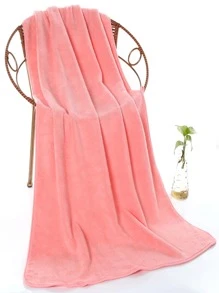 1 cái khăn tắm trơn - Hồng - Xem 1