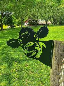 1 Cọc trang trí sân vườn thiết kế gia súc - màu đen - Xem 1